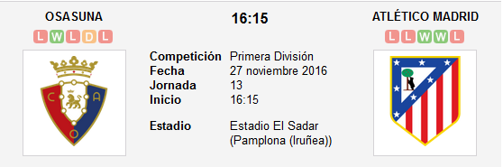 CA  Osasuna - Atlético de Madrid. Jornada 13.(HILO OFICIAL) Image