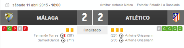 Málaga C.F. - Atlético de Madrid. Jornada 16.(HILO OFICIAL) Image