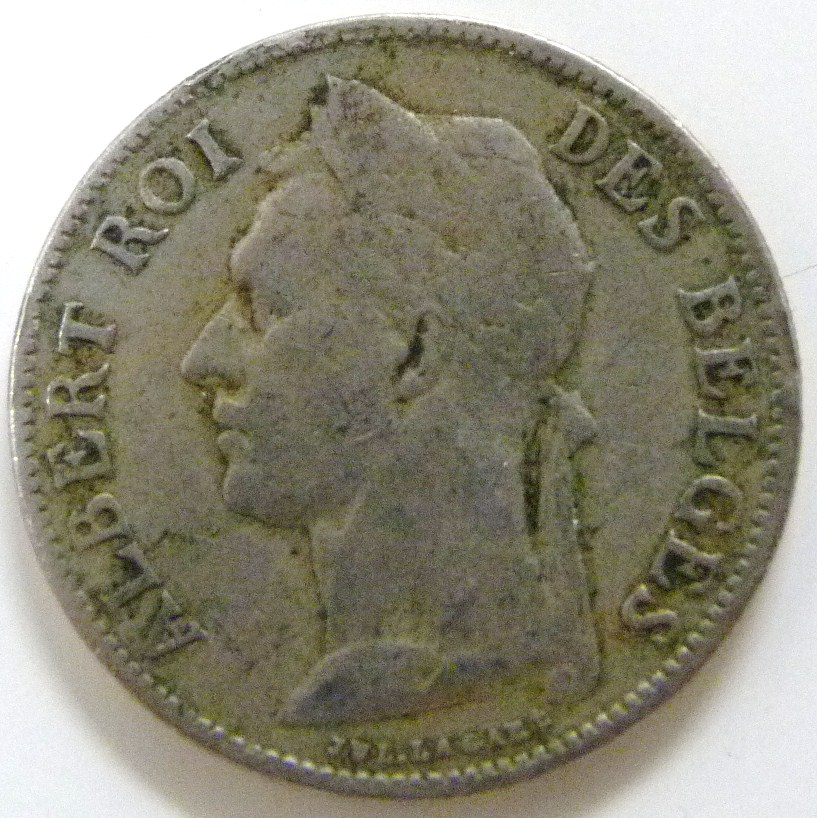 50 Céntimos de franco. Congo belga (1925) RDC_50_C_ntimos_Franco_1925_anv
