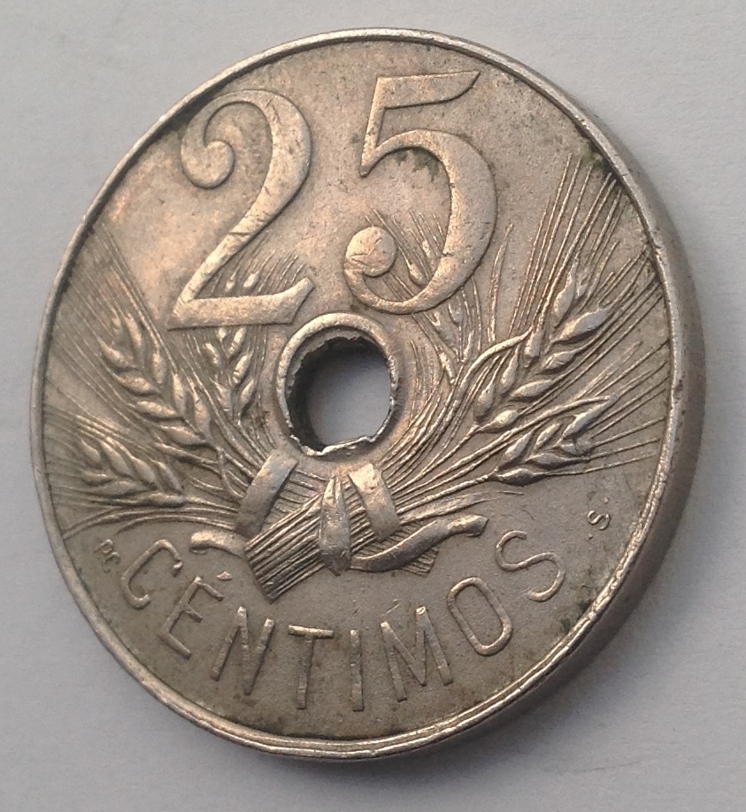 25 Céntimos de 1927. Alfonso XIII. PC S. Dedicada a Estrella76. Image