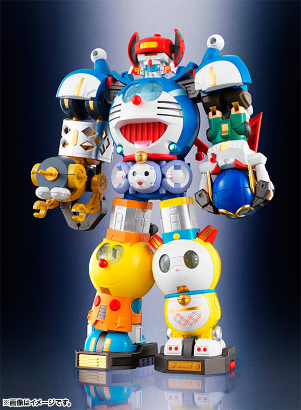 Chogokin Chou Gattai SF Robot Fujiko・F・Fujio Characters (Chinpui, Doraemon, Dorami, Gonsuke, Korosuke y Perman) (Bandai) Super_Robot_Doraemon_Bandai_02