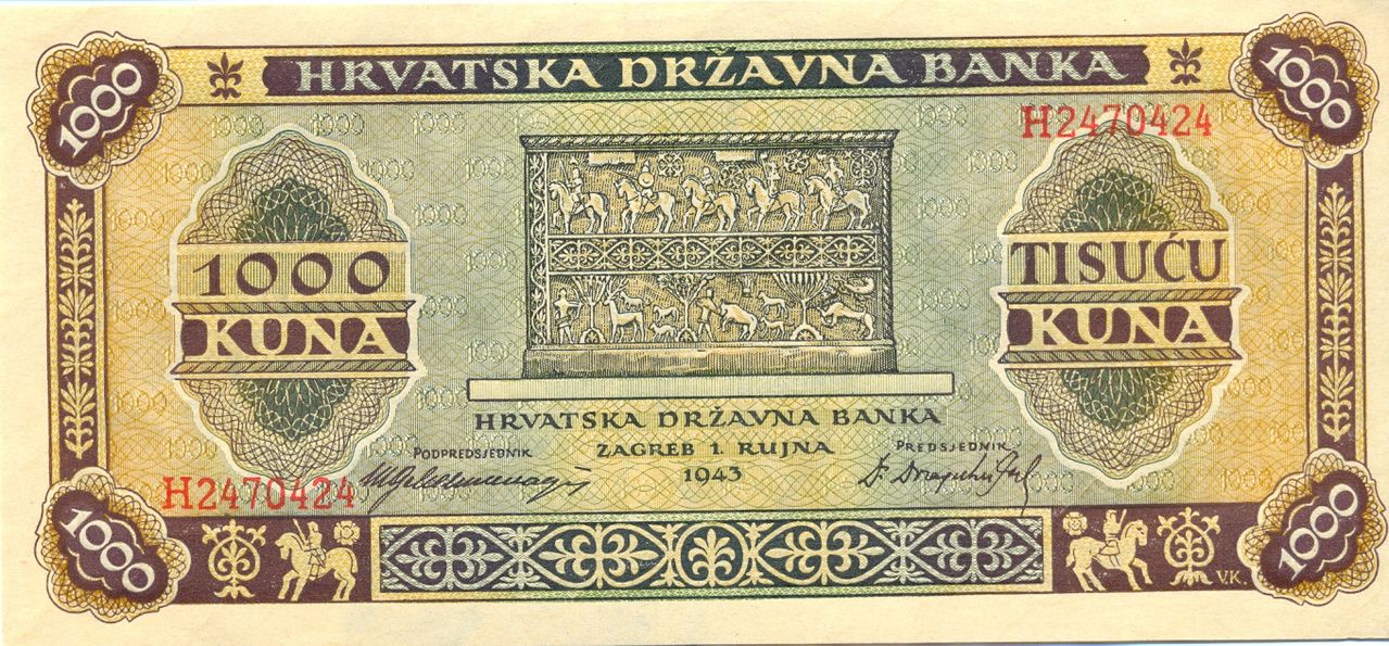 1000 Kuna Croacia, 1943 100_kuna0001