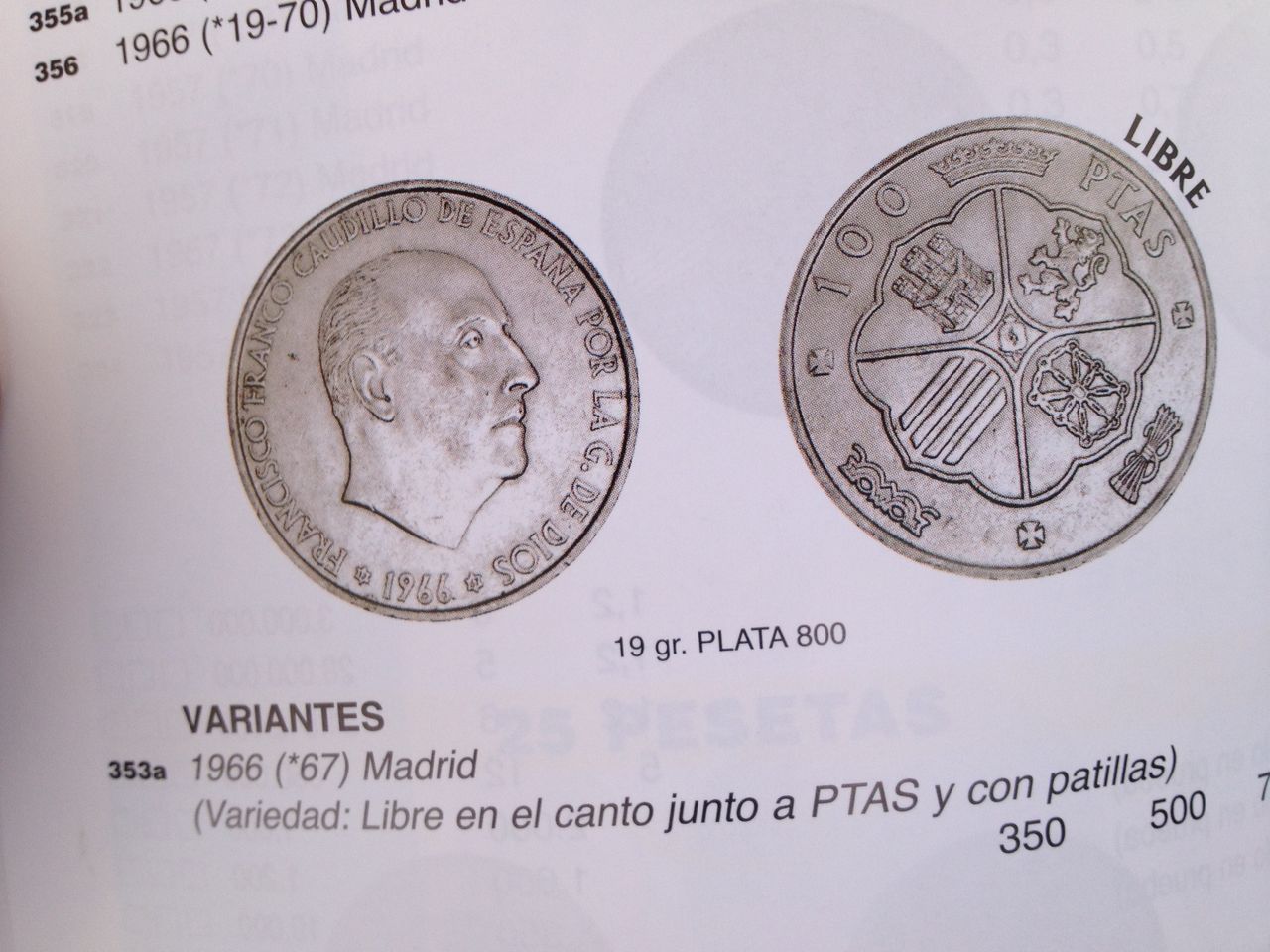 100 pesetas 1966 *67 Estado Español- Opinión Image