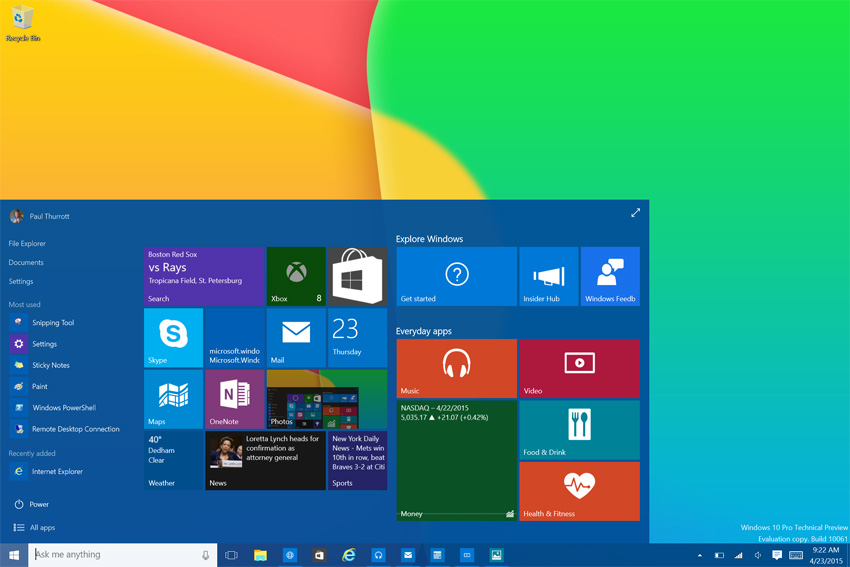 تحميل ويندوز 10 كامل من مايكروسوفت Windows 10 Pro Build 10062 للنواتين 32 , 64 بت Image