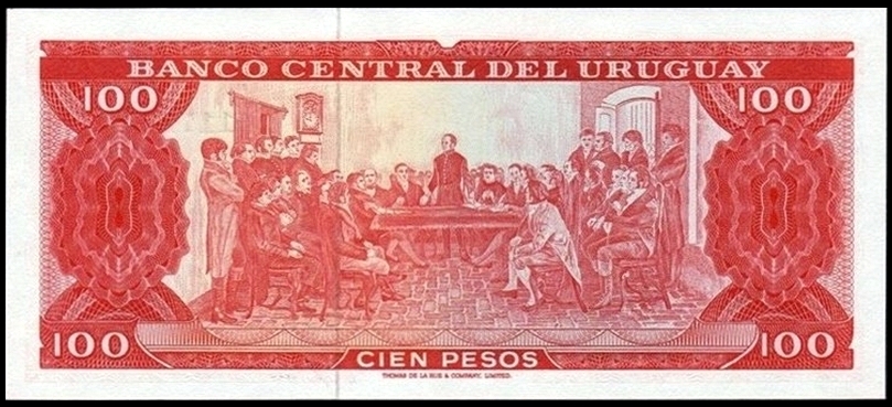 100 Pesos Uruguay, 1967 ? 0002