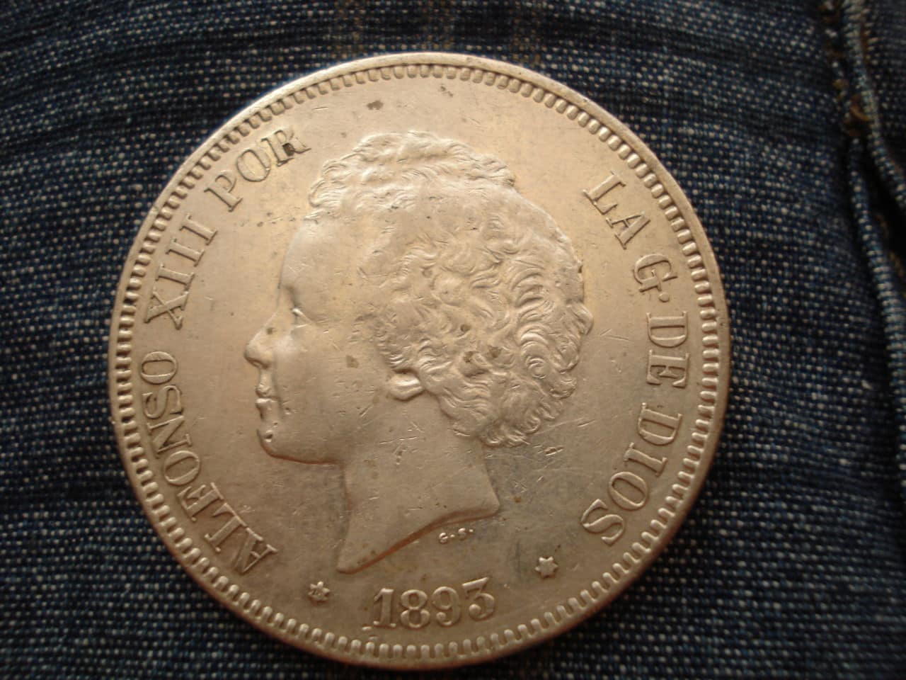 5 pesetas Alfonso XIII 1893 PGV DSC03144