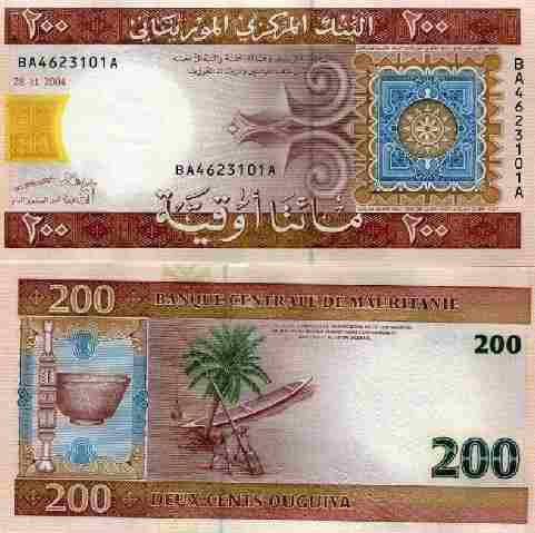 Los 19 billetes mas hermosos del mundo.. Mauritania_billete_de_200_ouguiya_ano_2004_sin_c