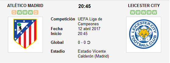 Atlético de Madrid - Leicester City. Champions League. 1/4,IDA.(HILO OFICIAL) Image