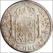 960 Reis 1814 B Brasil   /   acuñado sobre un Carolus de a 8  Image