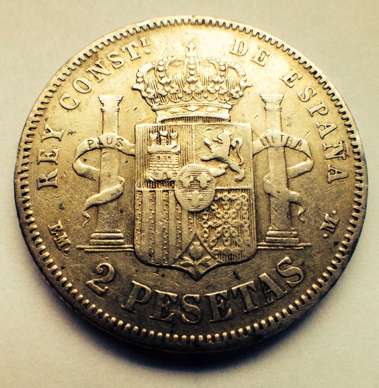 2 pesetas 1879 Alfonso XII Image