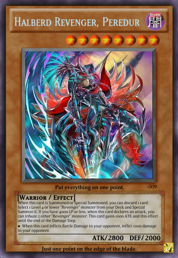 Vanguard to Yugioh Card Project - Liberator, Revenger, Celestial and Star-vader Sets by dye2556 (update 20/4/2014) Halberd_Revenger_Peredur