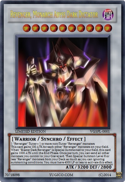 Vanguard to Yugioh Card Project - Liberator, Revenger, Celestial and Star-vader Sets by dye2556 (update 20/4/2014) Revenger_Monarch_Abyss_Dark_Dictator