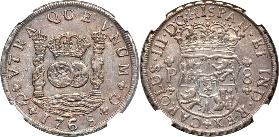 Reales de a 8 y del tipo columnario. Gu_68