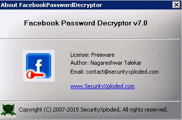 برنامج استعادة باسورد الفيس بوك بكل سهولة Facebook Password Decryptor 7.0 Image