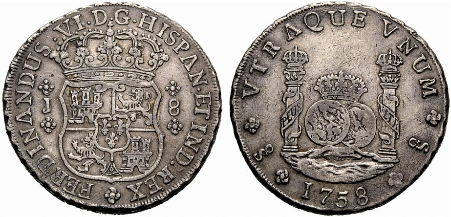 Reales de a 8 y del tipo columnario. St_58