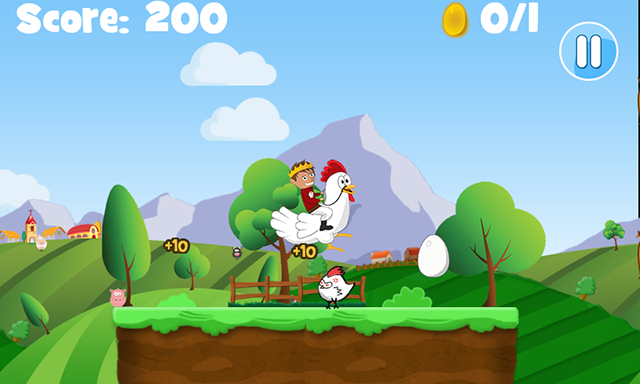 [JEU ANDROID - Chicken King Run] Jeu de plateforme [Gratuit] Image