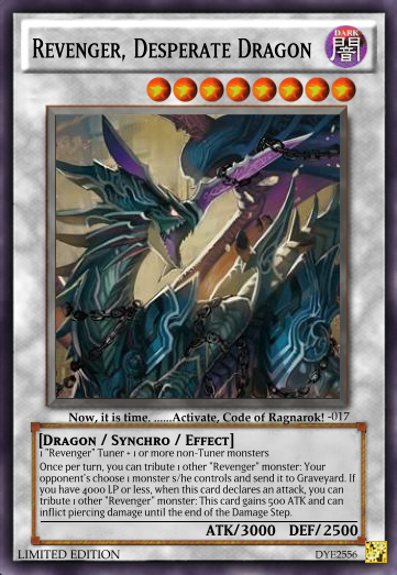 Vanguard to Yugioh Card Project - Liberator, Revenger, Celestial and Star-vader Sets by dye2556 (update 20/4/2014) Revenger_Desperate_Dragon