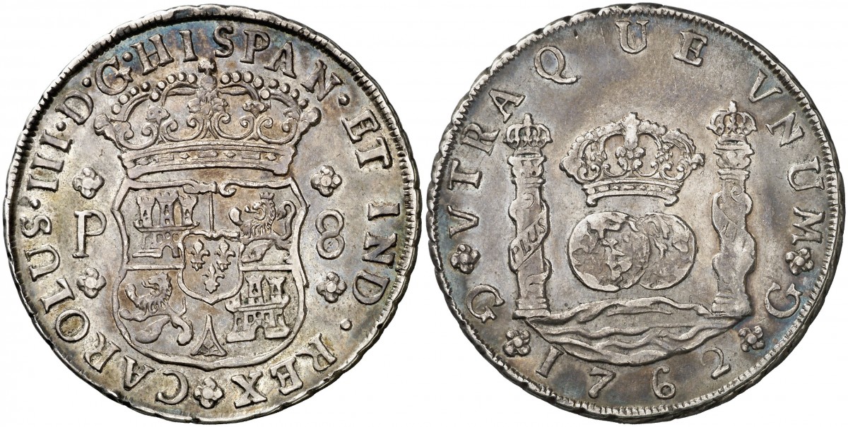 Reales de a 8 y del tipo columnario. Gu_62