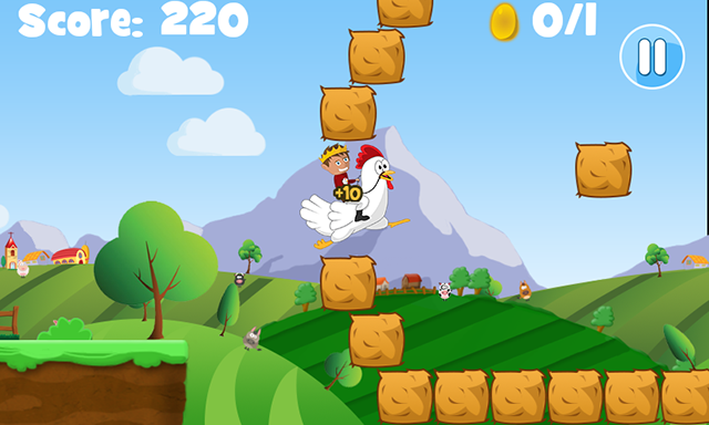 [JEU ANDROID - Chicken King Run] Jeu de plateforme [Gratuit] Image