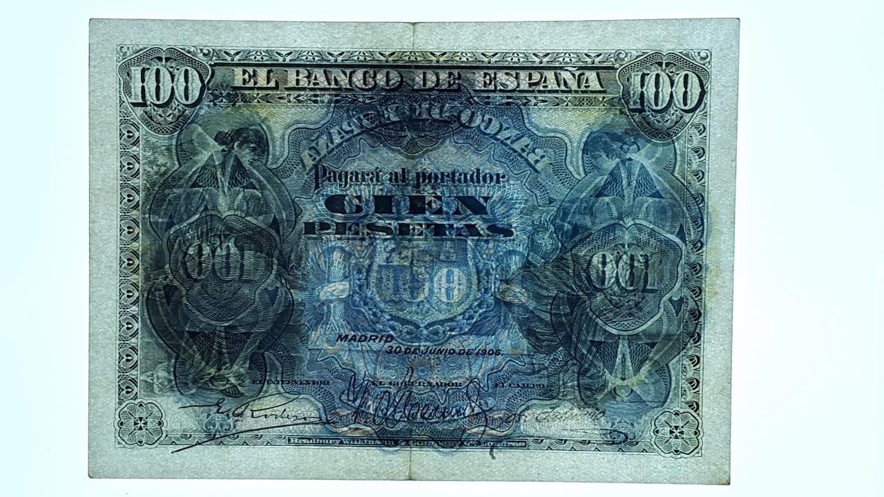 100 pesetas 1906 lavado, ¿no? 20180723_173834