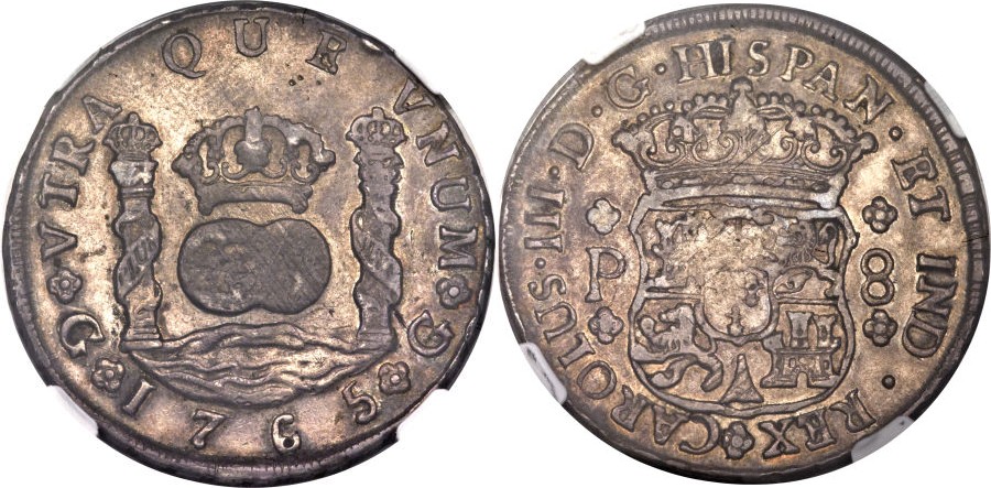 Reales de a 8 y del tipo columnario. Gu_65