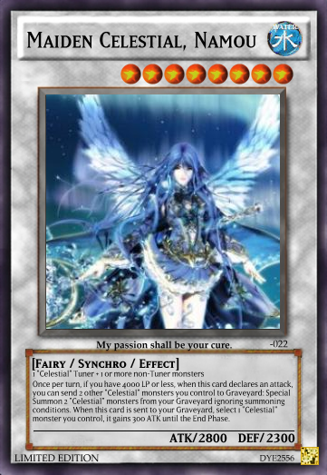 Vanguard to Yugioh Card Project - Liberator, Revenger, Celestial and Star-vader Sets by dye2556 (update 20/4/2014) Maiden_Celestial_Namou