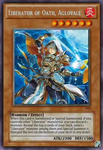 Vanguard to Yugioh Card Project - Liberator, Revenger, Celestial and Star-vader Sets by dye2556 (update 20/4/2014) Liberator_of_Oath_Aglovale