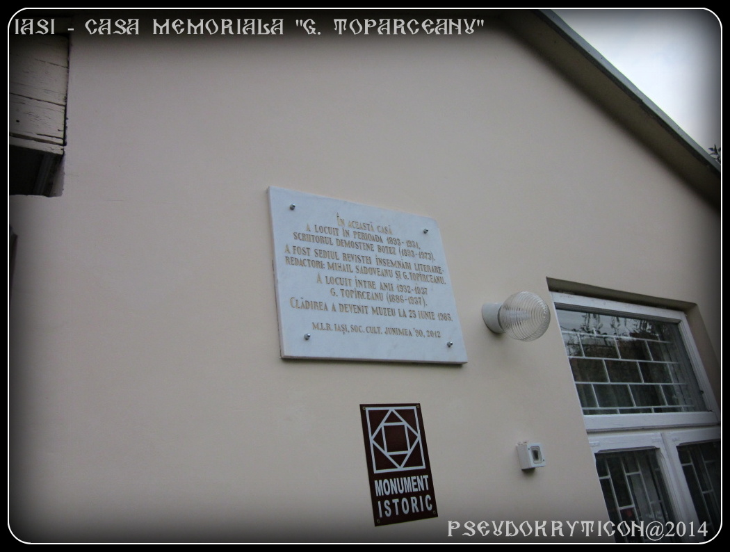 Casa memoriala GEORGE TOPARCEANU - Iasi 20140926_A_Casa_G_Toparceanu_005