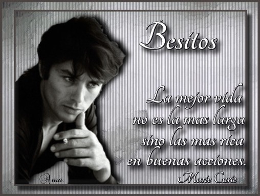 Alain Delon con Frase Besitos