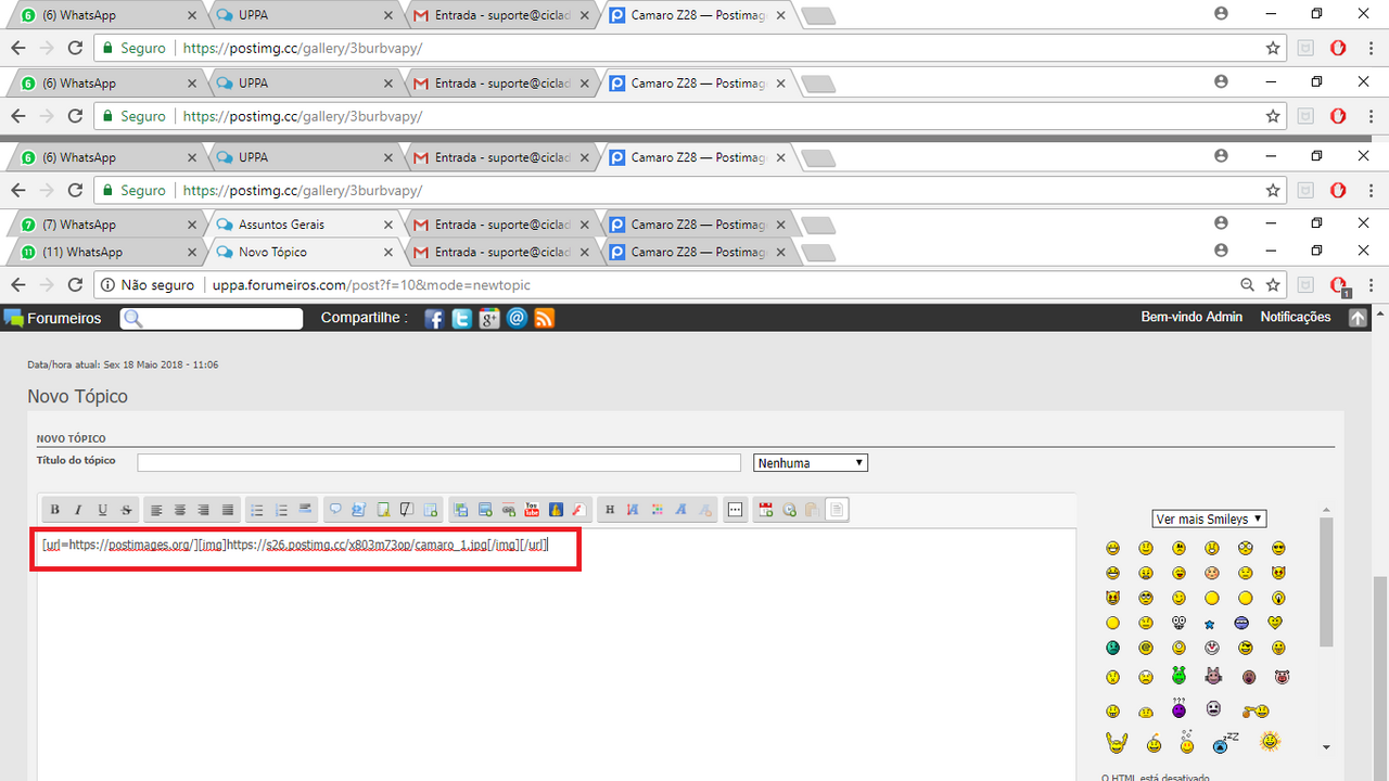 Como Postar Fotos no Forum  Site_8