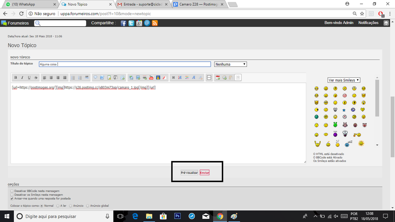Como Postar Fotos no Forum  Site_9