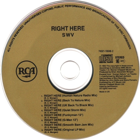 06/12/2012 SWV - Right Here (2 x CD Maxi Single RCA - 7863 62614 2, RCA - 74321 16048-2) 1993 (192) R_254708_1267807570