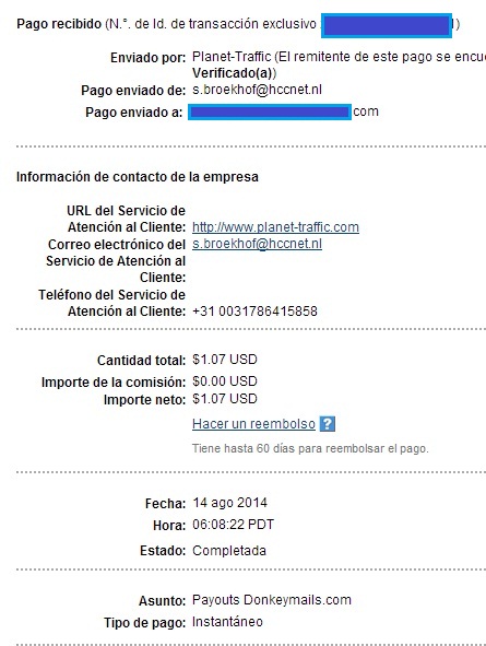 10° pago Donkeymails.com -  $1.07 Donkeymails_P_10