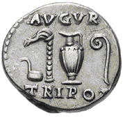 Glosario de monedas romanas. AUGUR. Image