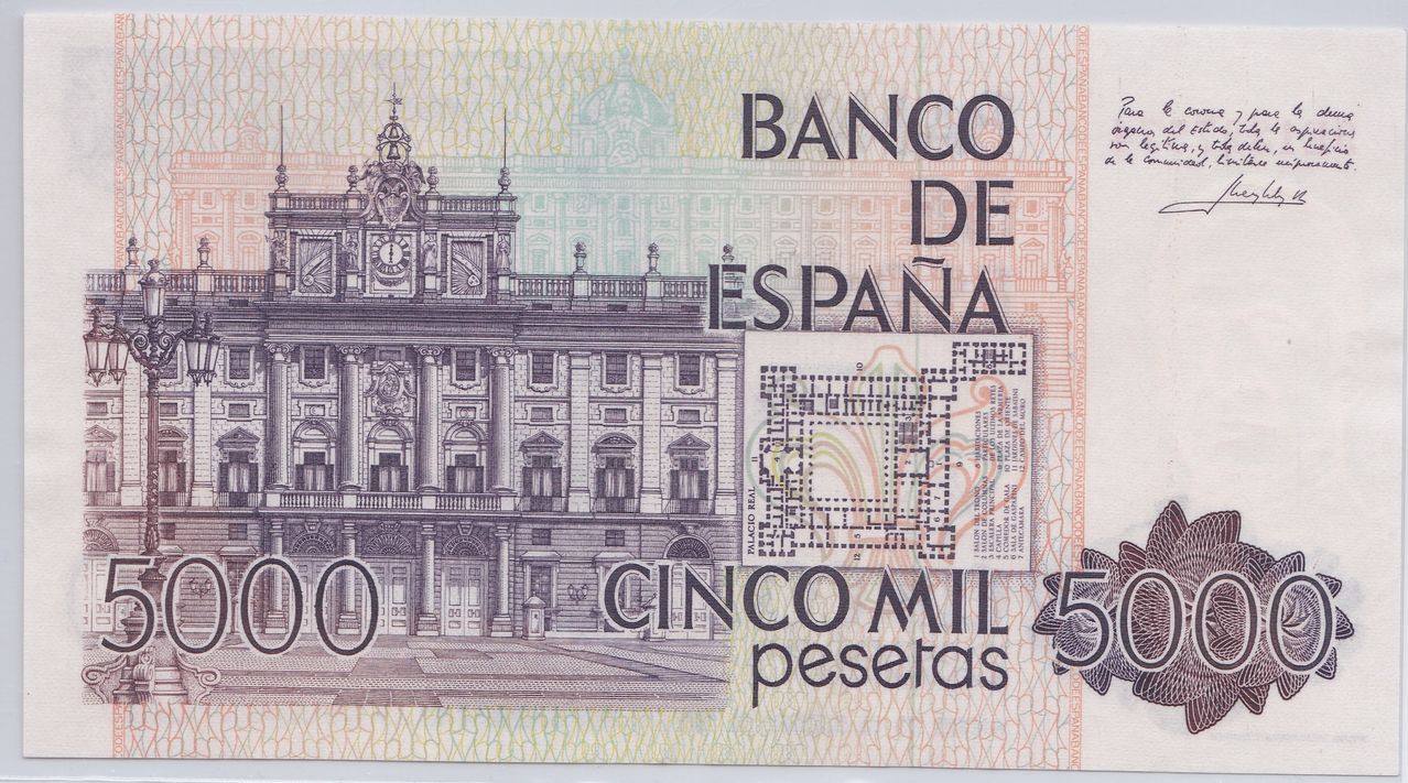 5000 pesetas 1979; serie especial 9E 1979_5000_pesetas_R