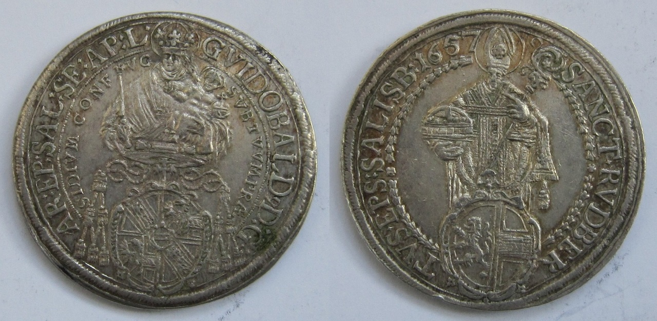 1 Thaler. Austria, Salzburgo. 1657 1_Thaler_Salzburgo_1657