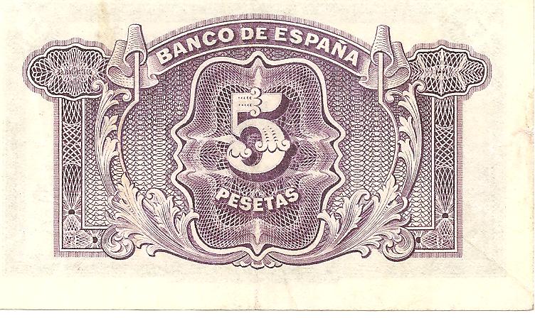  5 pesetas  certificado de plata año 1935 Image