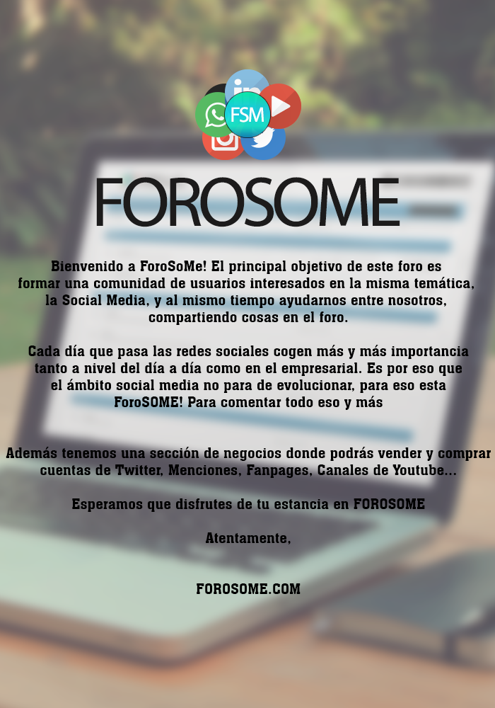 ForoSome! Tu foro Sobre Social Media FLYER