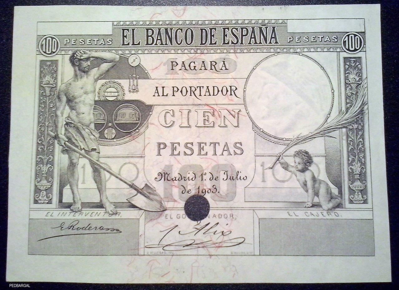 100 Pesetas de 1903 (El fogonero - Prueba de anverso). PRUEBA_DE_ANVERSO_FOGONERO_A