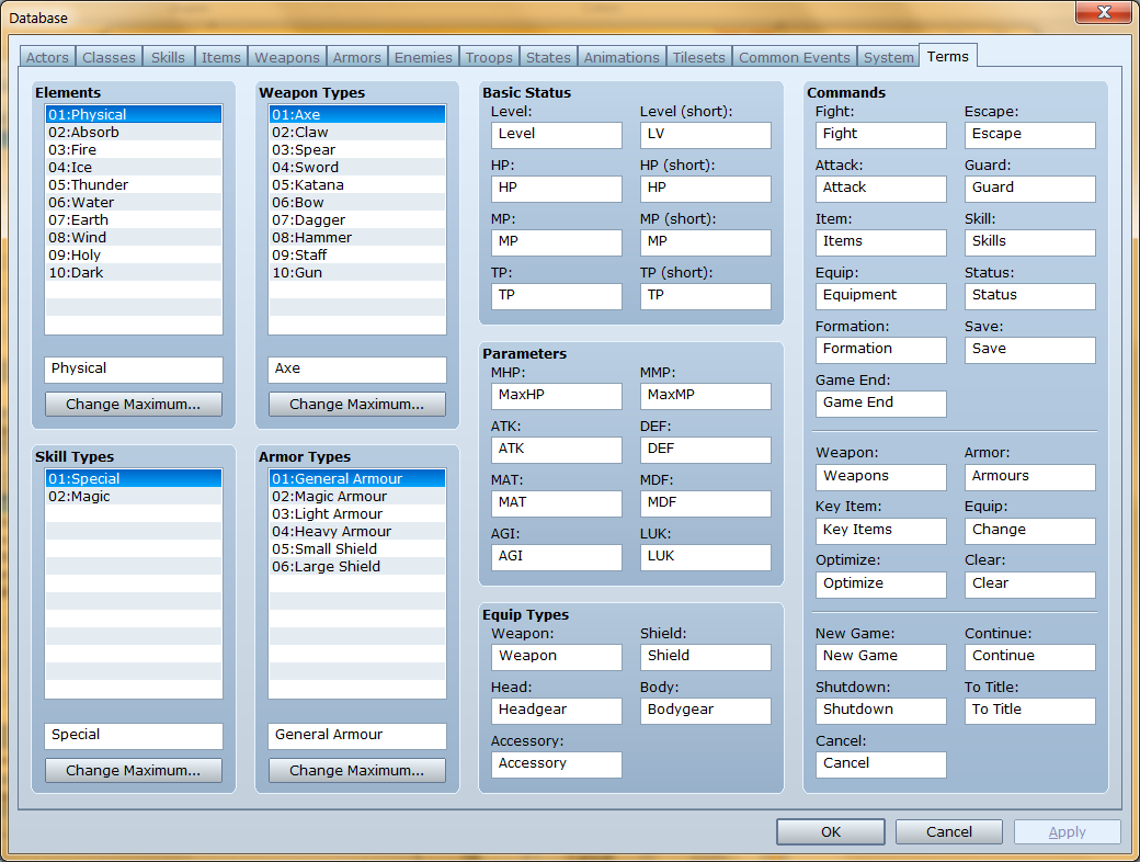 Pantalla de Título Screenshot_vx_ace_database_terms