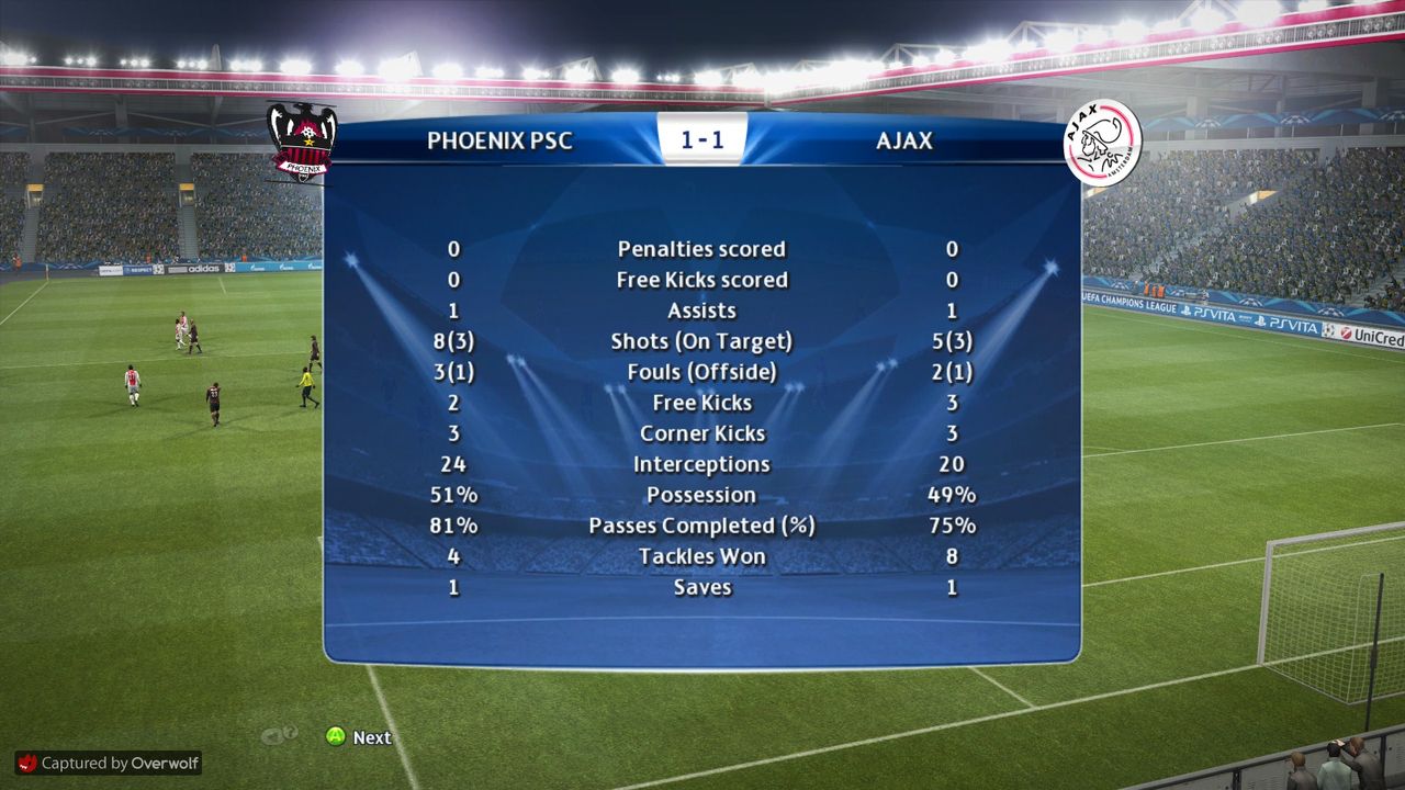 GM16 LOSC Lille - Fireland Ice Bears, GM17 Phoenix PSC - Ajax Pro_Evolution_Soccer_2013_12_09_2014_21_44_03