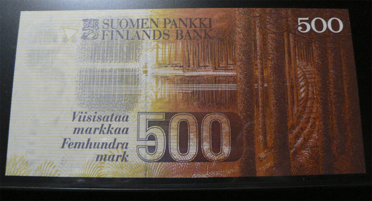 500 Marcos Finlandia, 1986. Finl116r