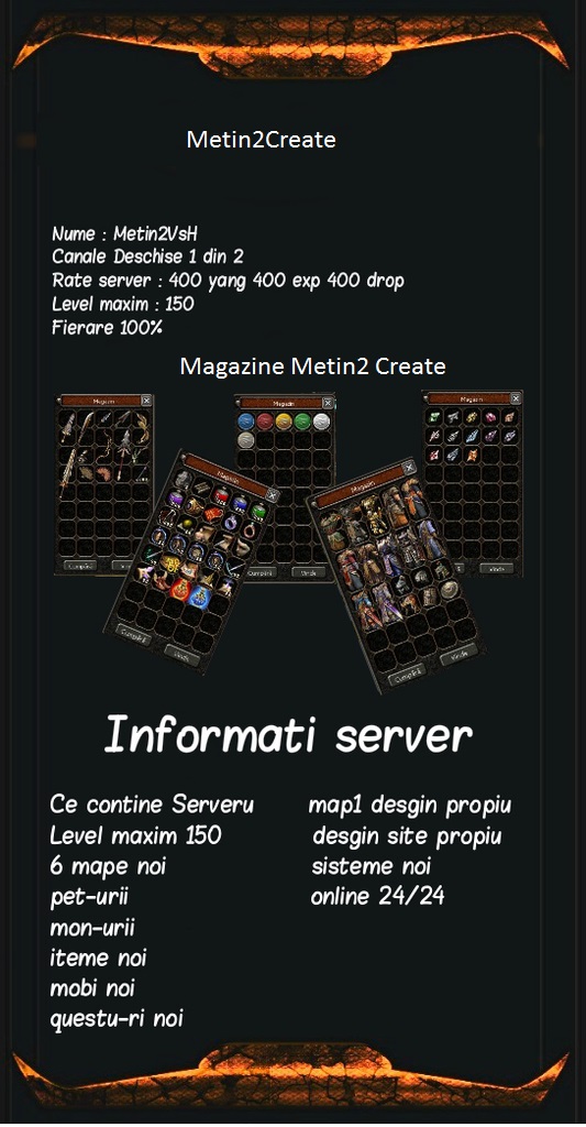 Metin2Create PVM-PVP level max 150 Magazine