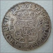 8 reales de Carlos III 1770, Potosí, tipo columnario. Image