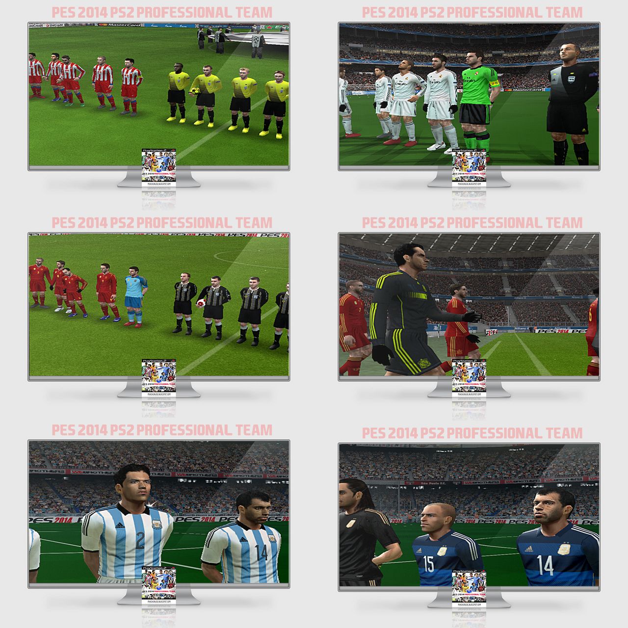 pes 2014 ps2 professional team comentaire francais Image