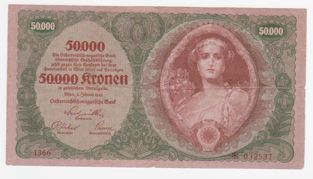 50000 Coronas Austria, 1922 Austria_50000_coronas_1922