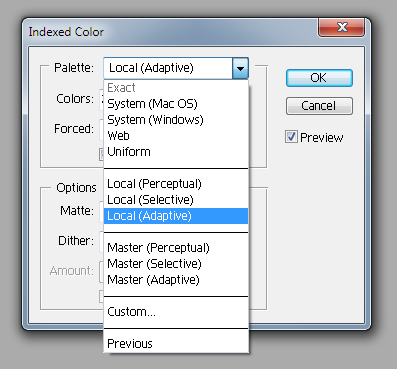 Perdida de calidad en chipset Palette