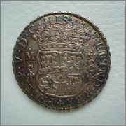 8 reales Felipe V  México MF 1737 (Tipo columnario)    Image