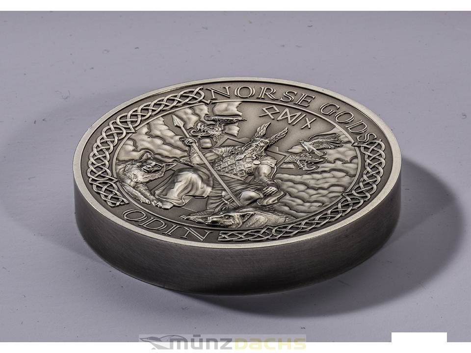 2 Dólares (Dios Odín). Isabel II. Serie: Vikingos. Dioses, Reyes y Guerreros. Niue. Scottsdale Mint/ Scottsdale (Arizona) EEUU. 2015. Odin_II
