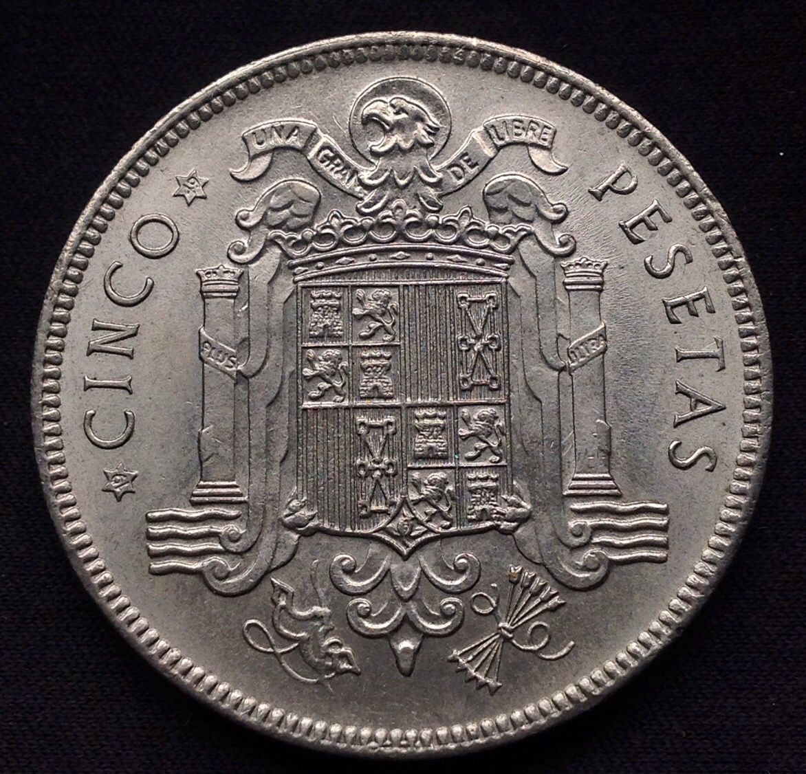 5 pesetas 1949 *49 Estado Español Image